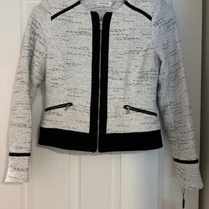 Calvin Klein Women's Black and White Jacket